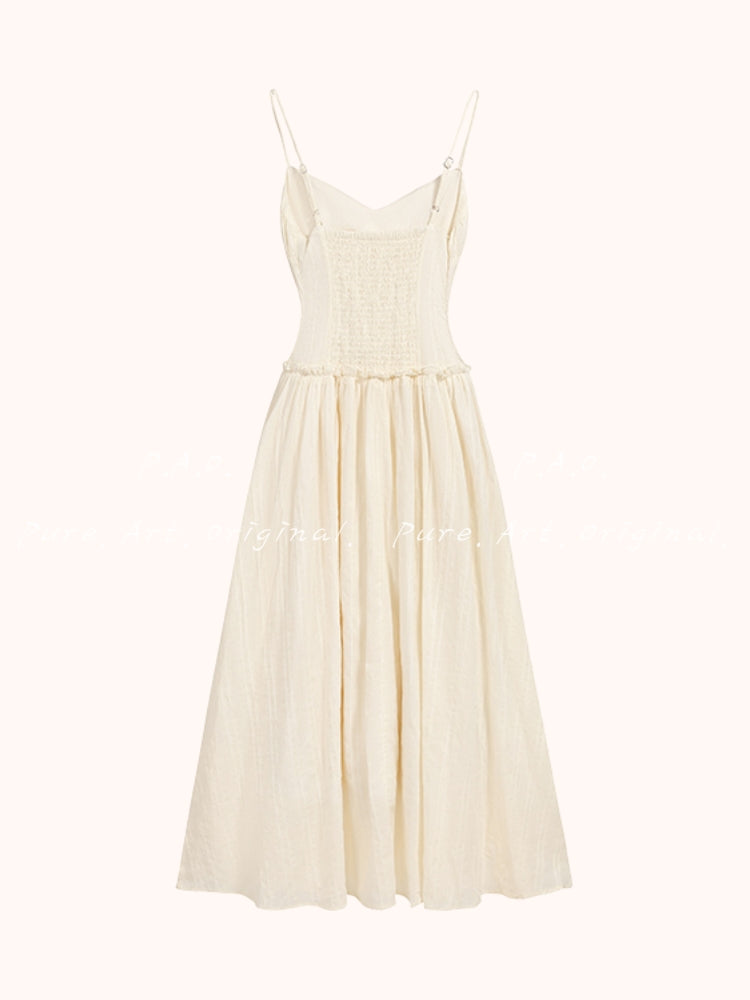 French Corset Waist Maxi Dress