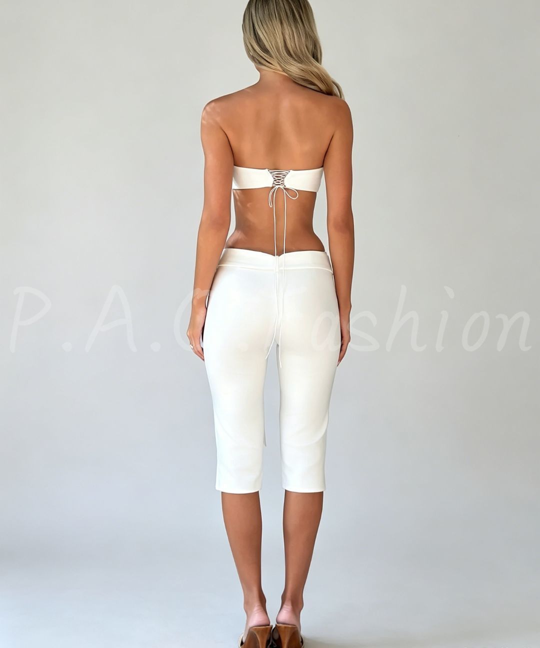 Strapless Tie-Back Capri Set