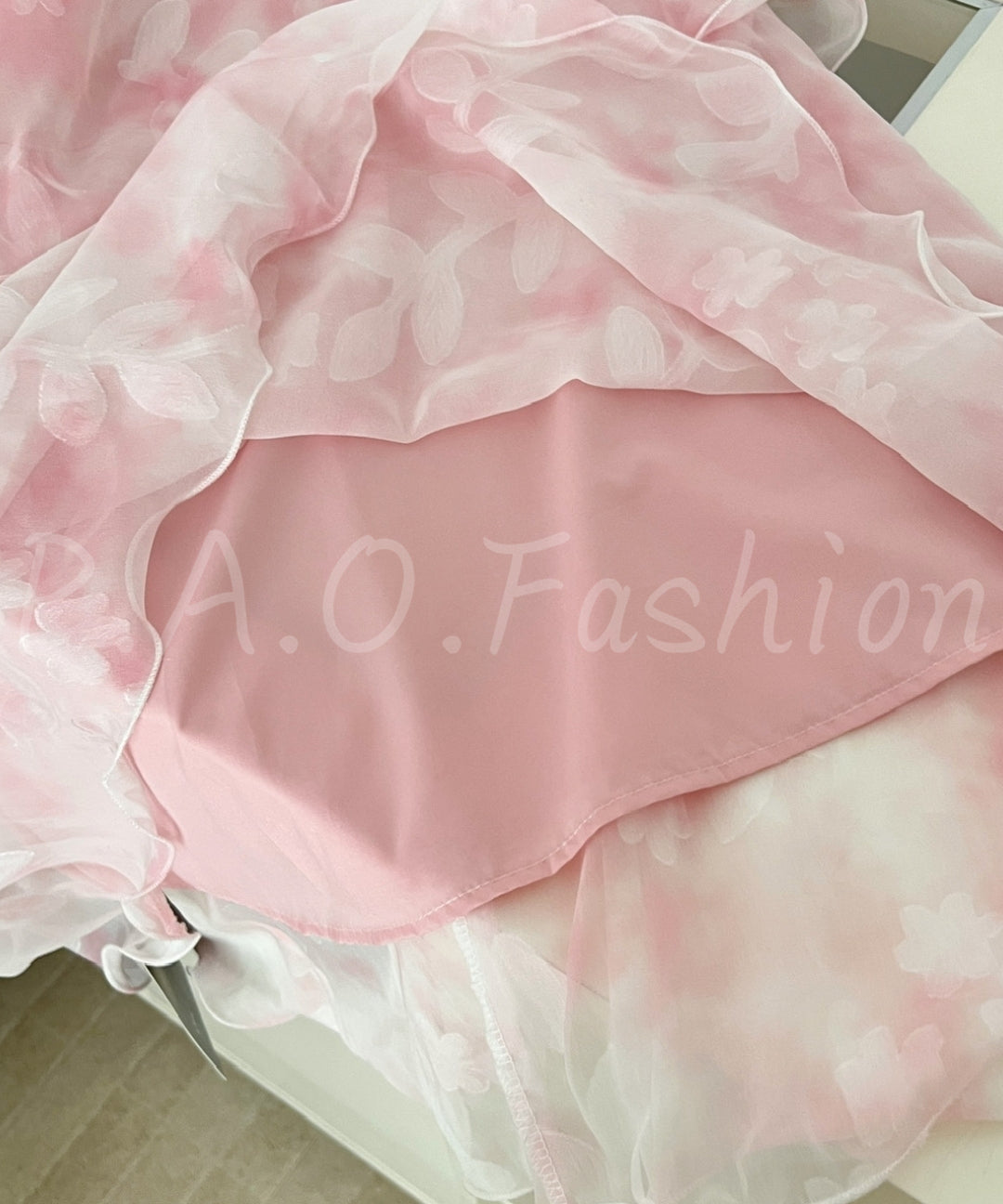 Blush Ombre Floral Halter Tiered Maxi Dress[Available Now]