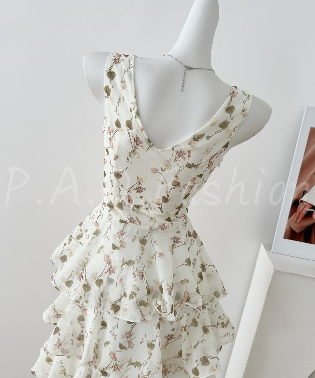 Lily Print Chiffon Tiered Maxi Dress[Available Now]