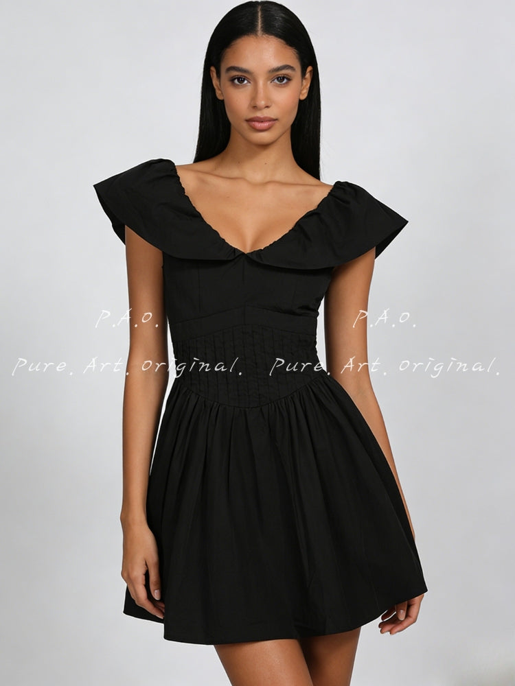 Hourglass Puff Mini Dress