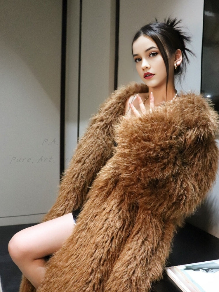 Tuscany Reverie – Eco Faux Fur Coat