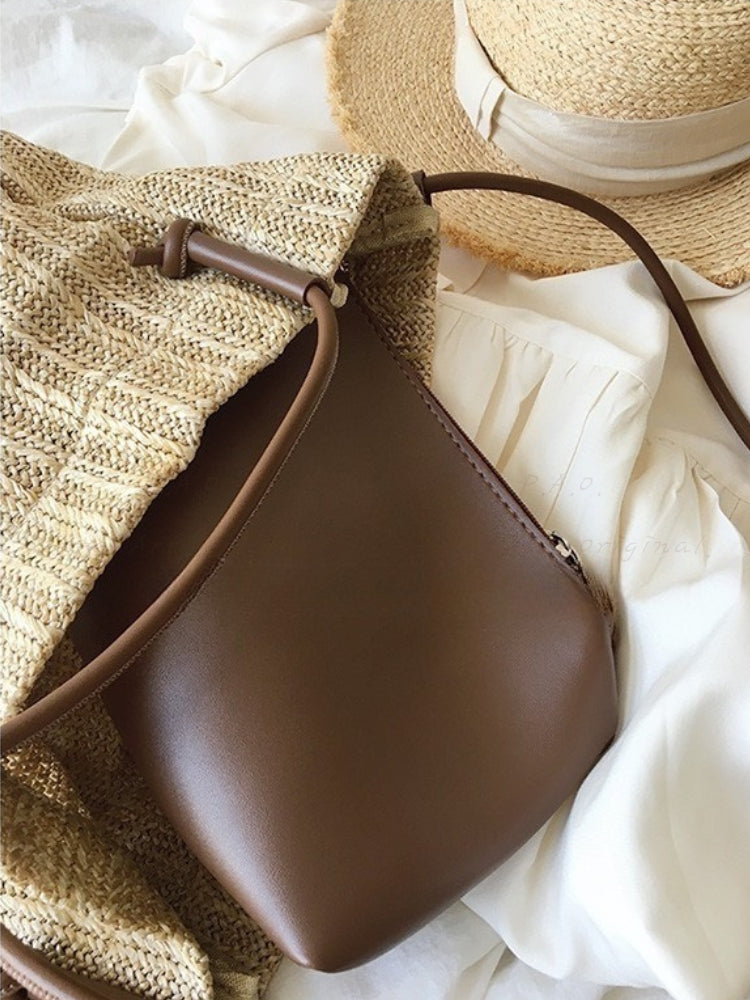 Woven Straw Tote Shoulder Bag