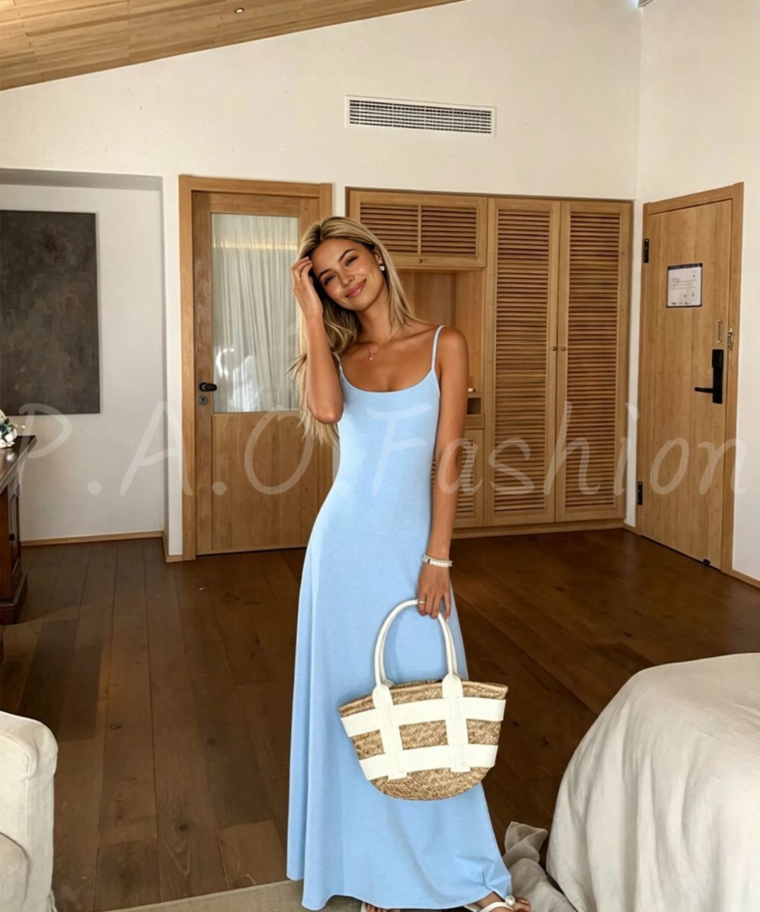 Essential Square Neck Cami Mermaid Maxi Dress