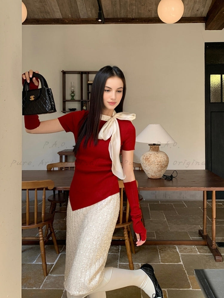 Luxe Aura Midi Skirt