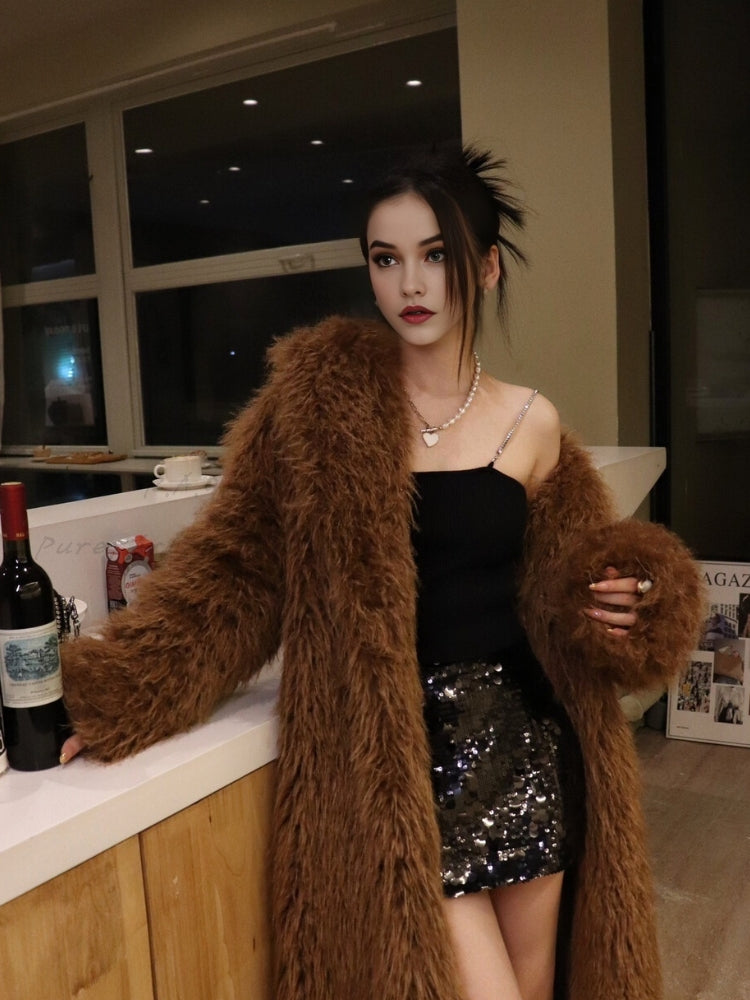 Tuscany Reverie – Eco Faux Fur Coat