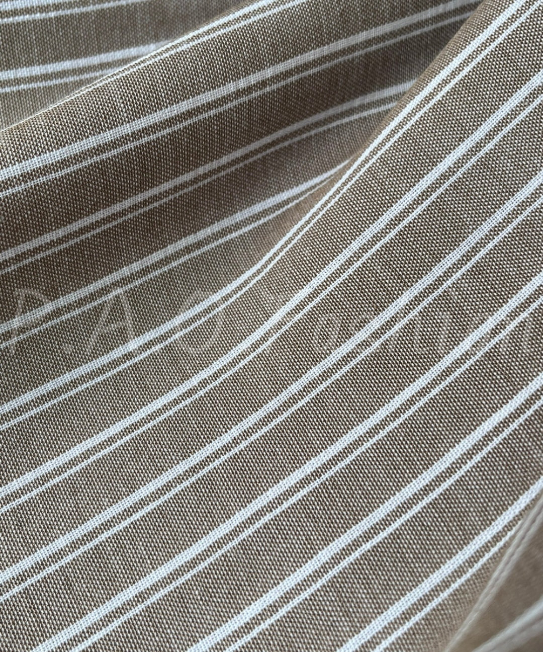 Asymmetrical Waist-Detail Sleeveless Top & Striped Wide-Leg Two-Piece Set