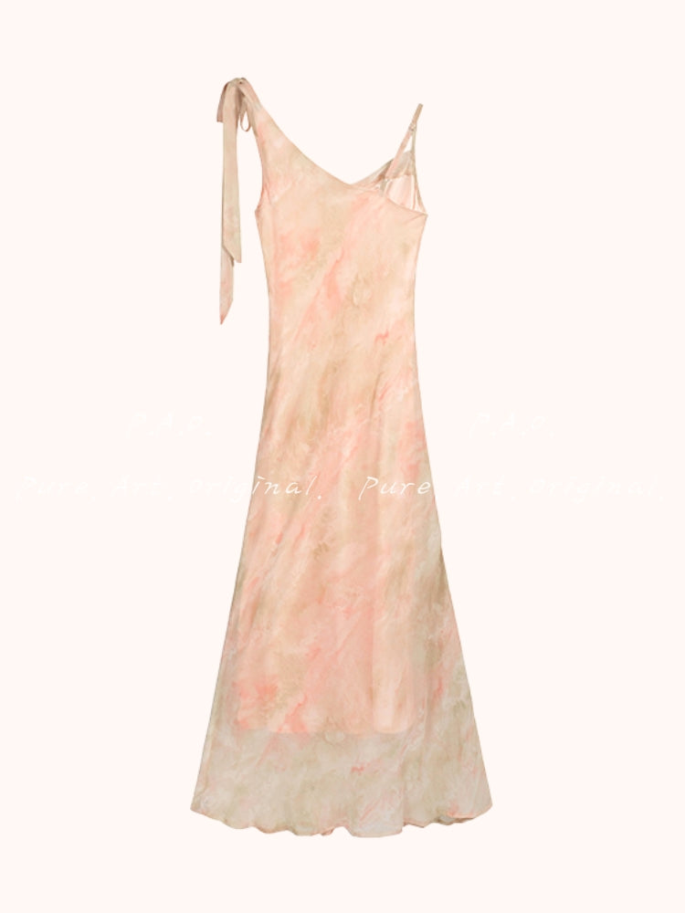 ELARA CHIFFON PRINT MERMAID MAXI DRESS