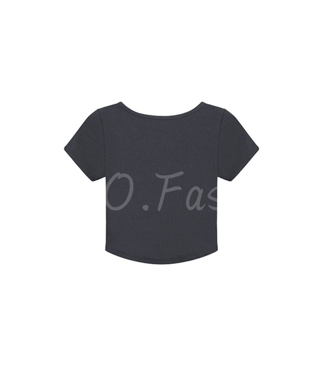 Henley Ribbed Fitted Tee