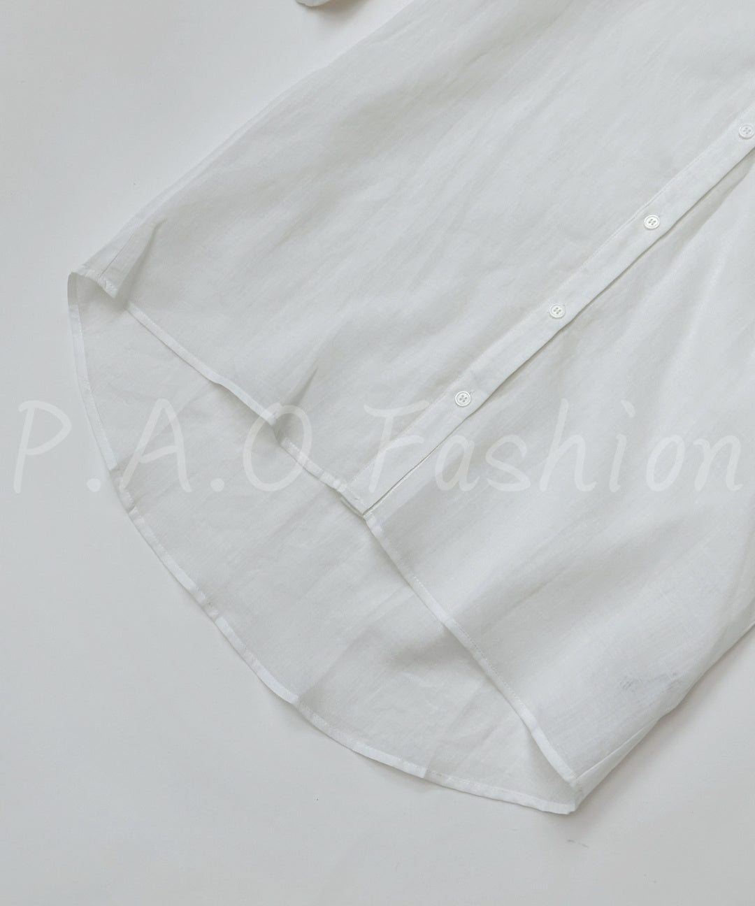 100% Ramie Relaxed V-Neck Shirt