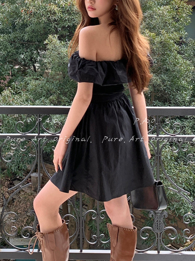 Hourglass Puff Mini Dress