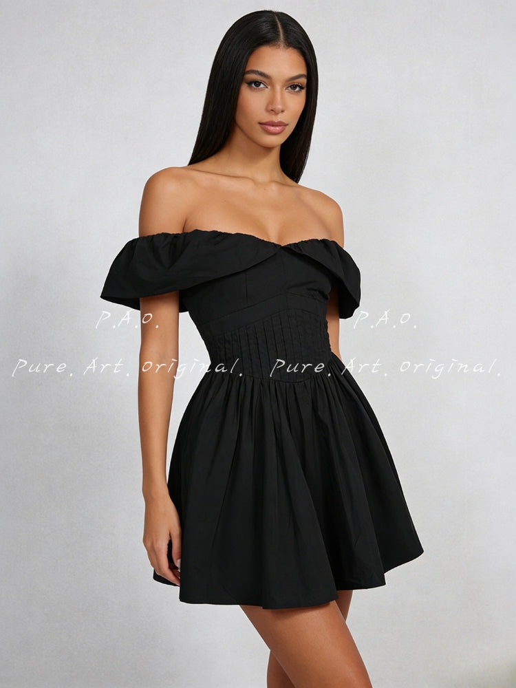 Hourglass Puff Mini Dress