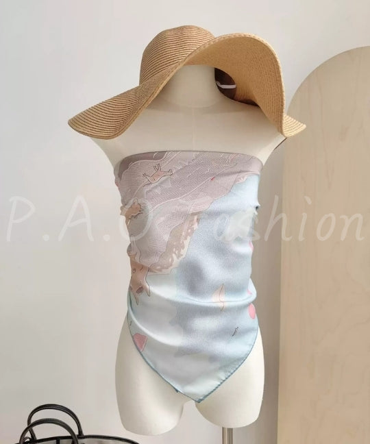 Double-Sided Printed Square Scarf