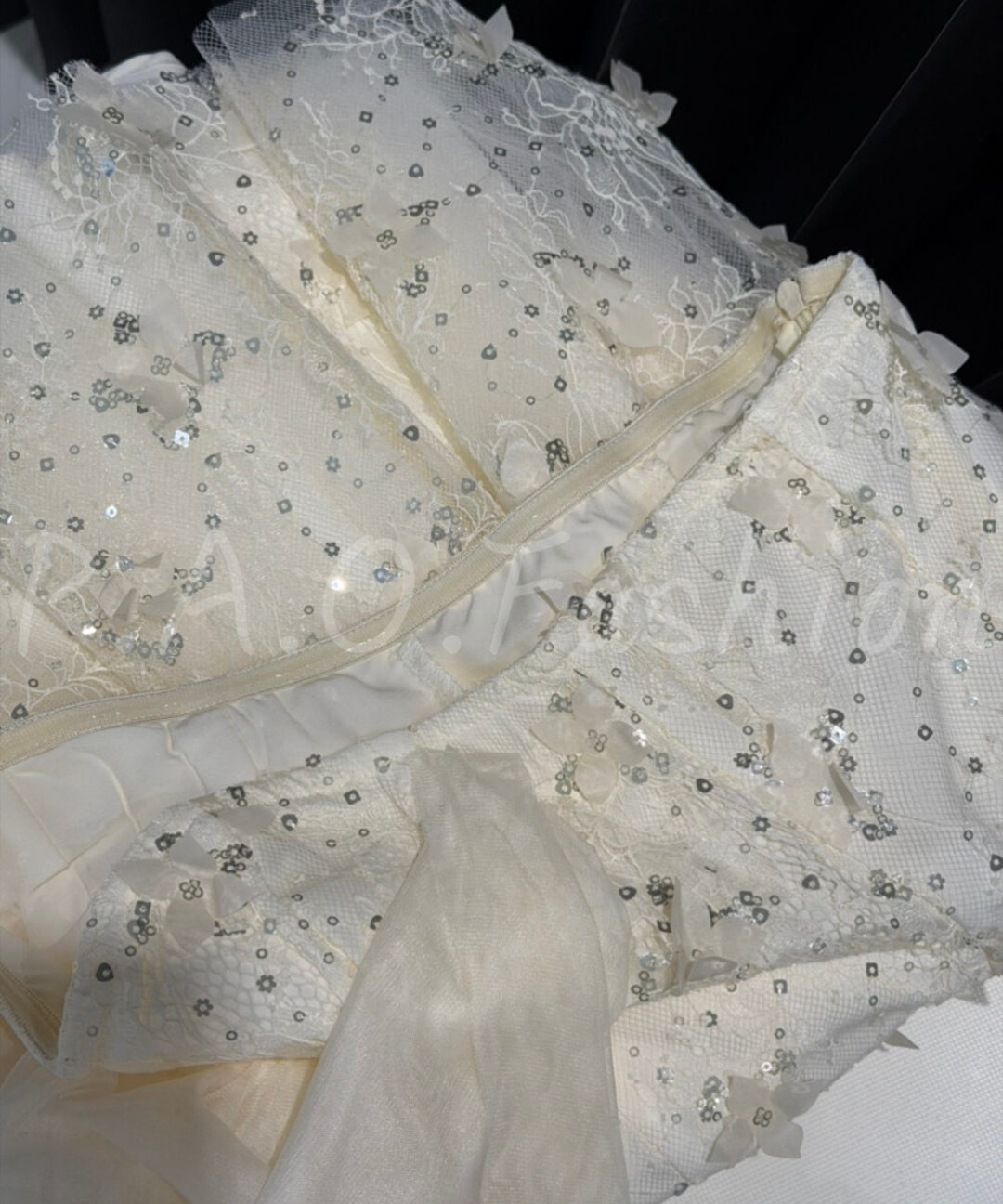 Halter Bow Sequin Lace Mini Dress[Available Now]