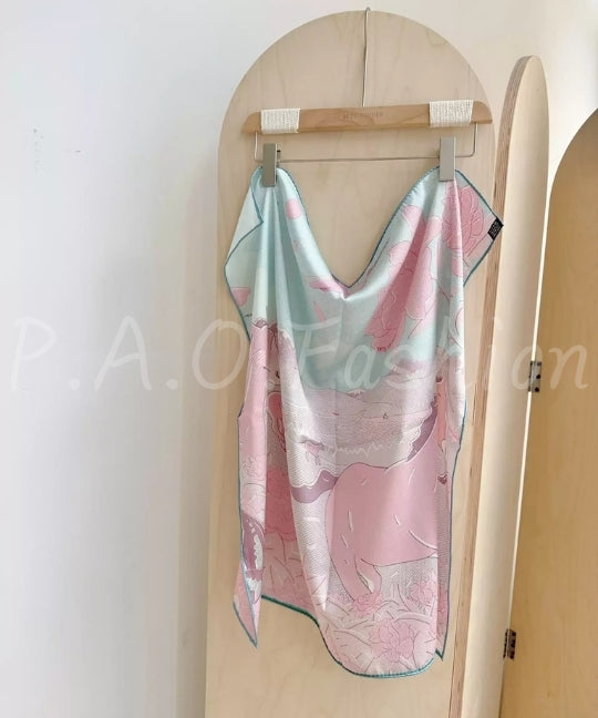 Double-Sided Printed Square Scarf