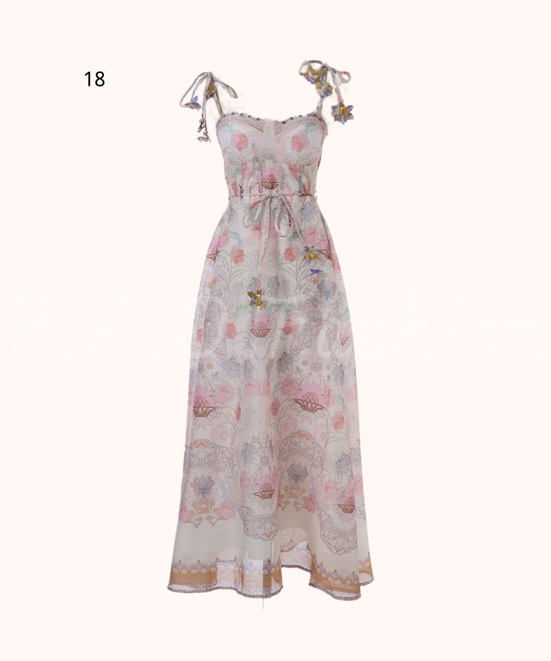 Floral Print Strap Maxi Dress[Available Now]