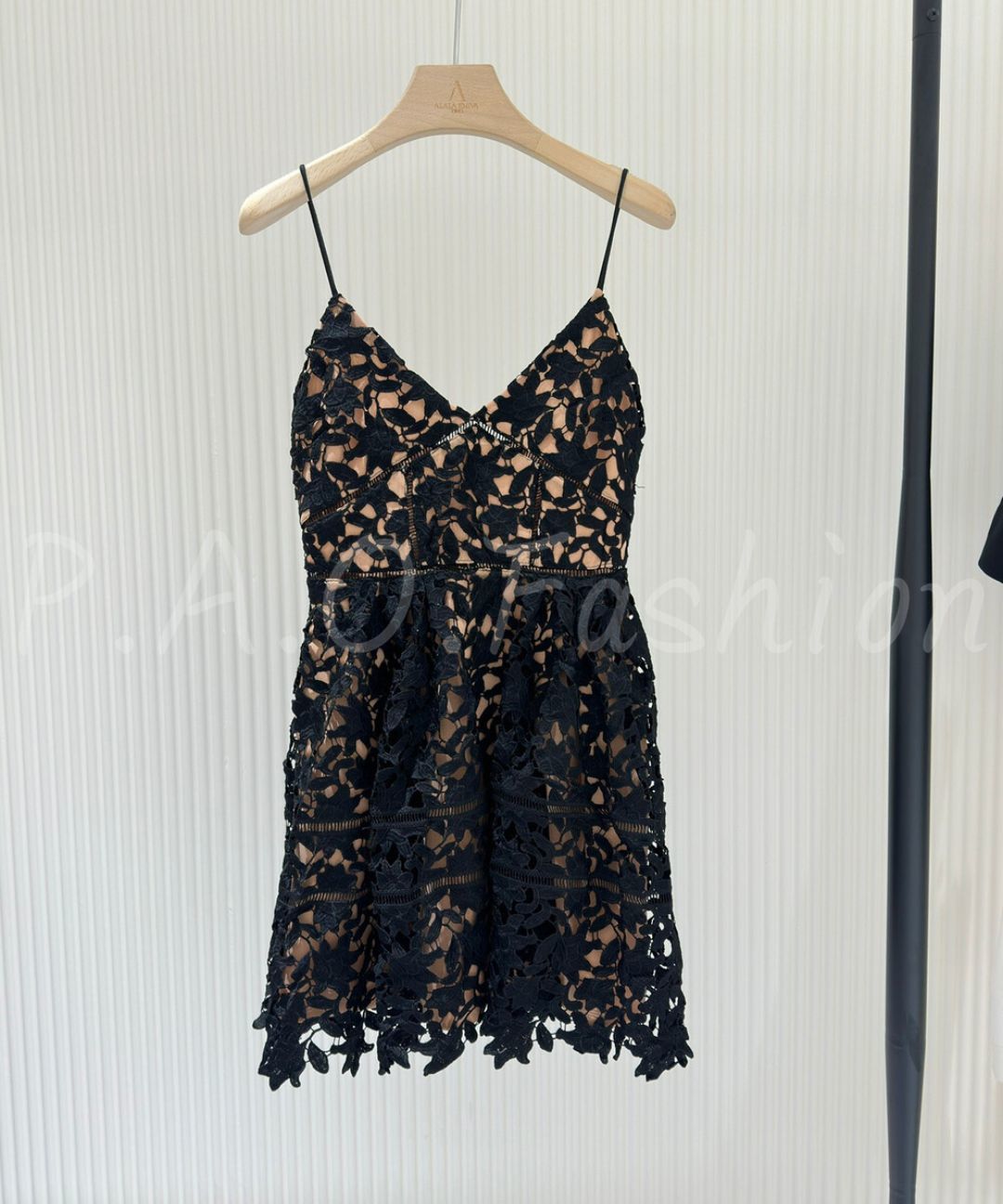 French Floral Lace Corset Mini Dress