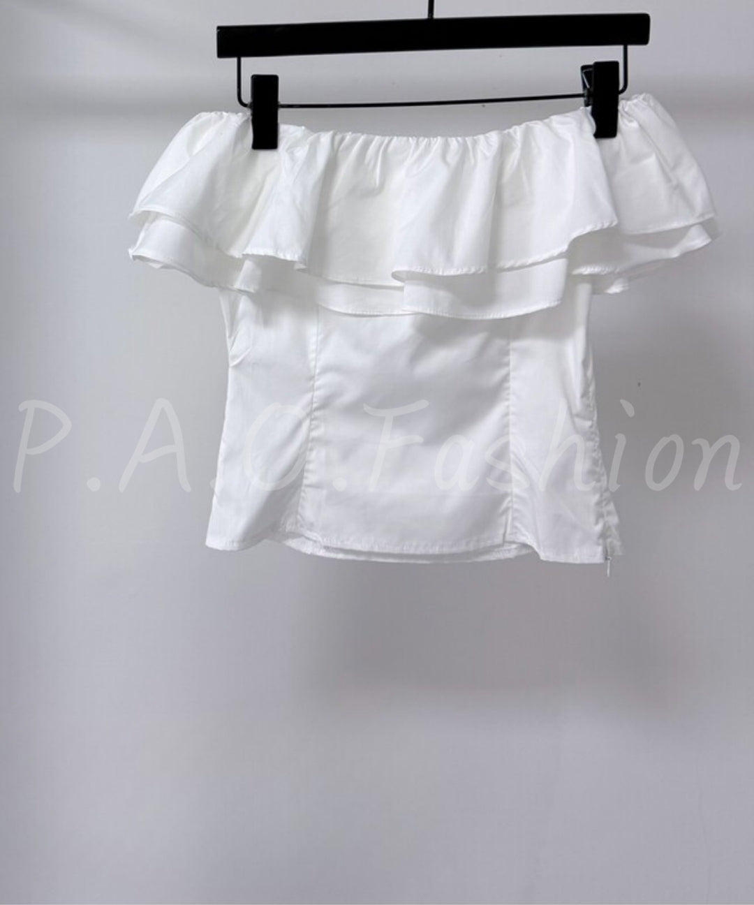 Off-Shoulder Ruffle Waist Top