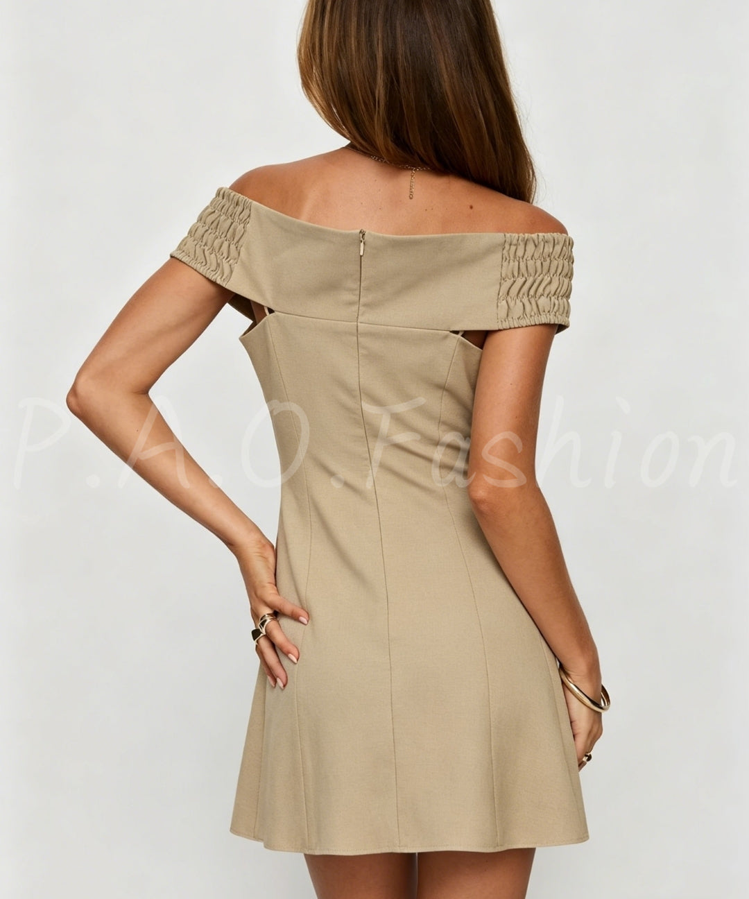 Off-Shoulder Bow A-Line Mini Dress[Available Now]