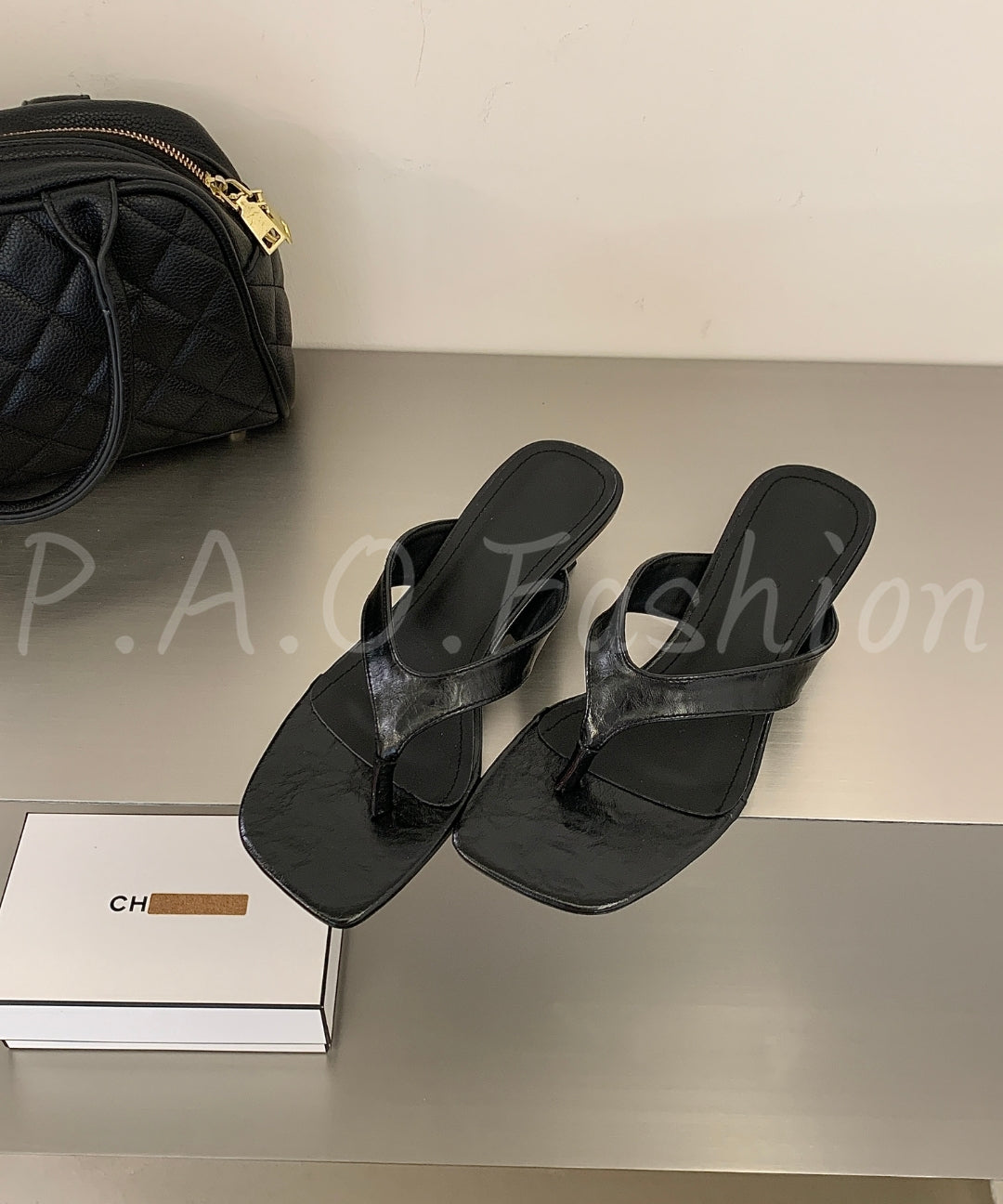 Minimal Thong Kitten Heel Sandals