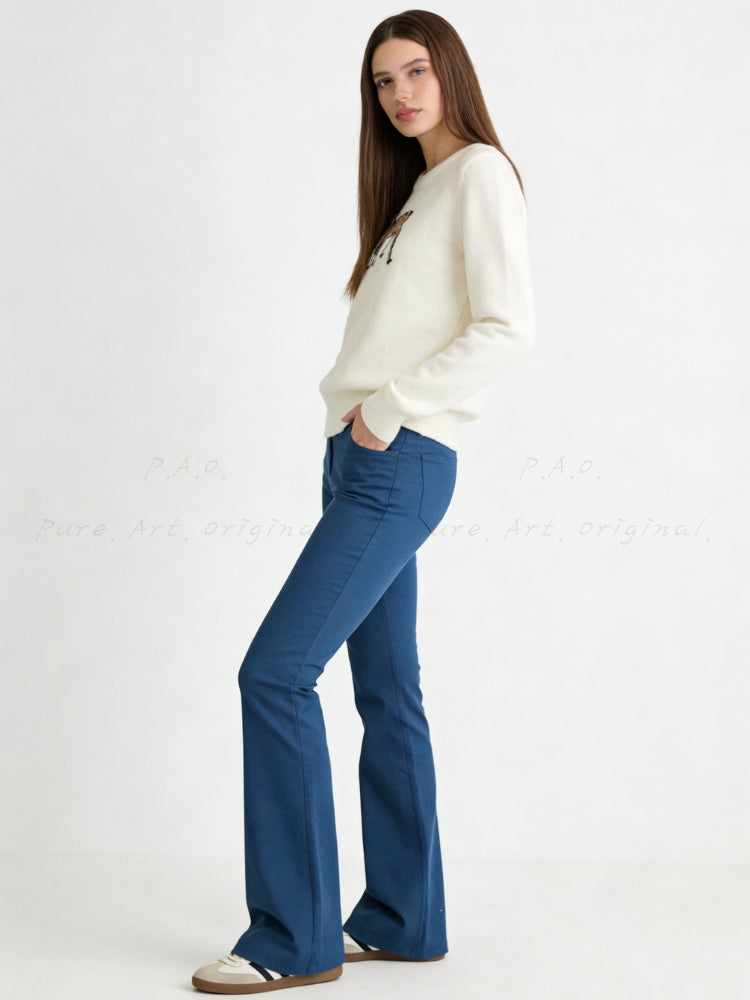 Wool-Blend Sweet Cable Knit Hooded Sweater