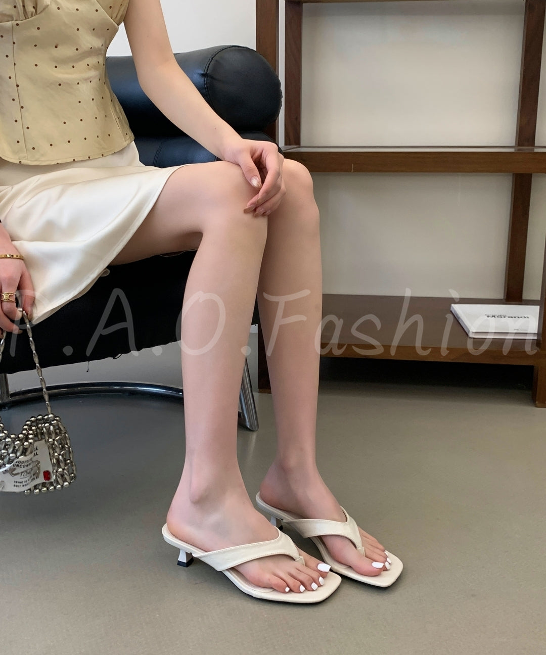 Minimal Thong Kitten Heel Sandals