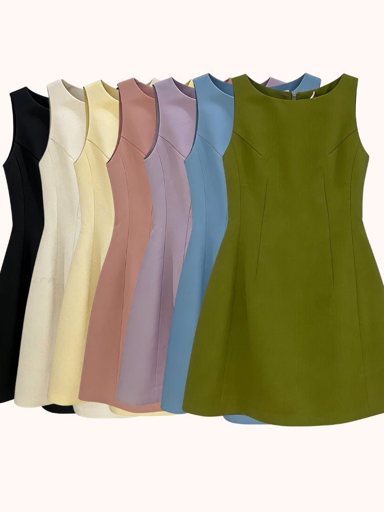 Paris Muse – Sleeveless A-Line Dress