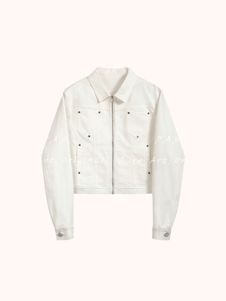 IVORY RIVET JACKET