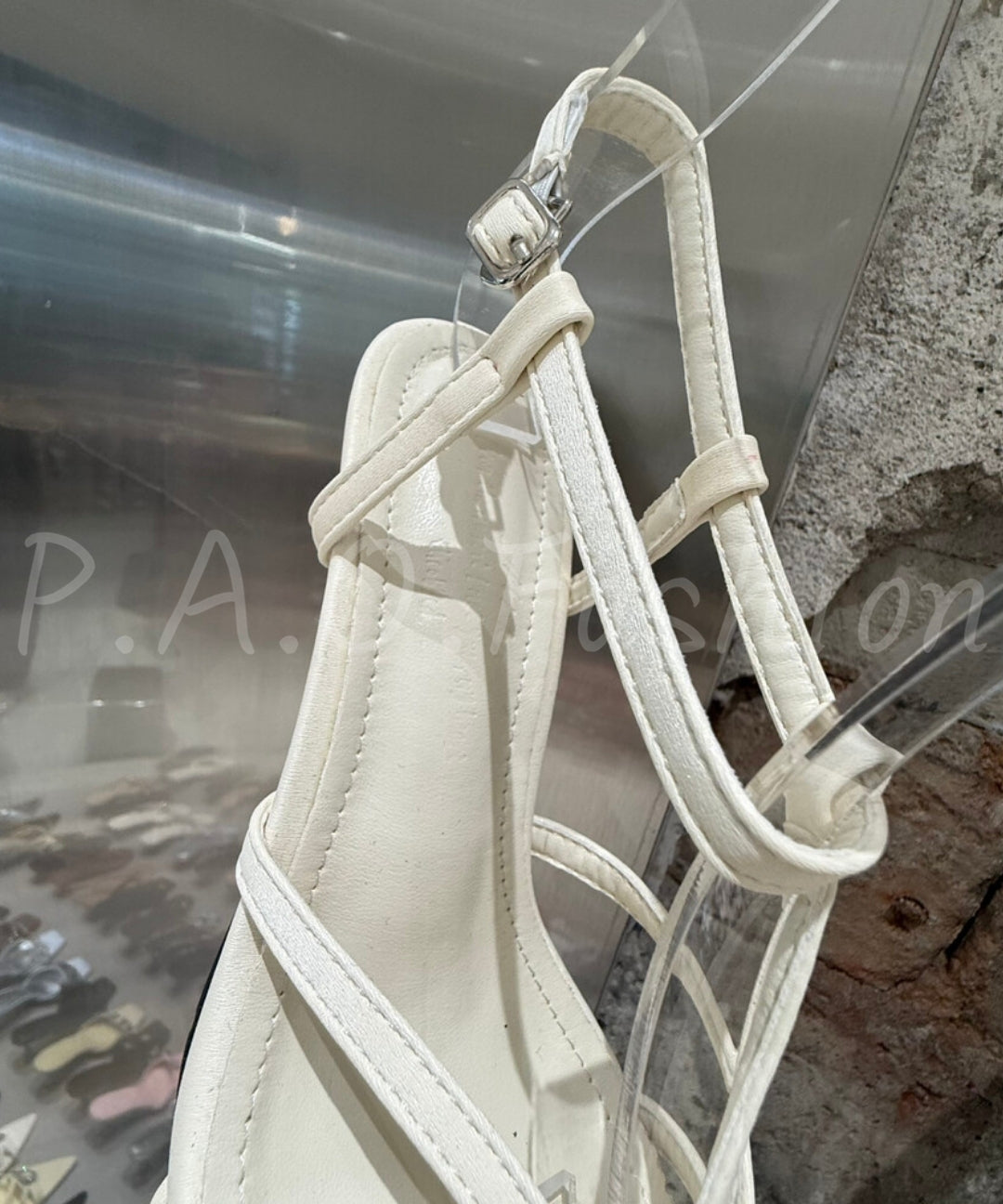 Pointed-Toe Strappy Stiletto Sandals