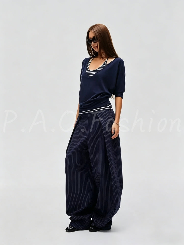 Low-Rise Flared Tailored Pants