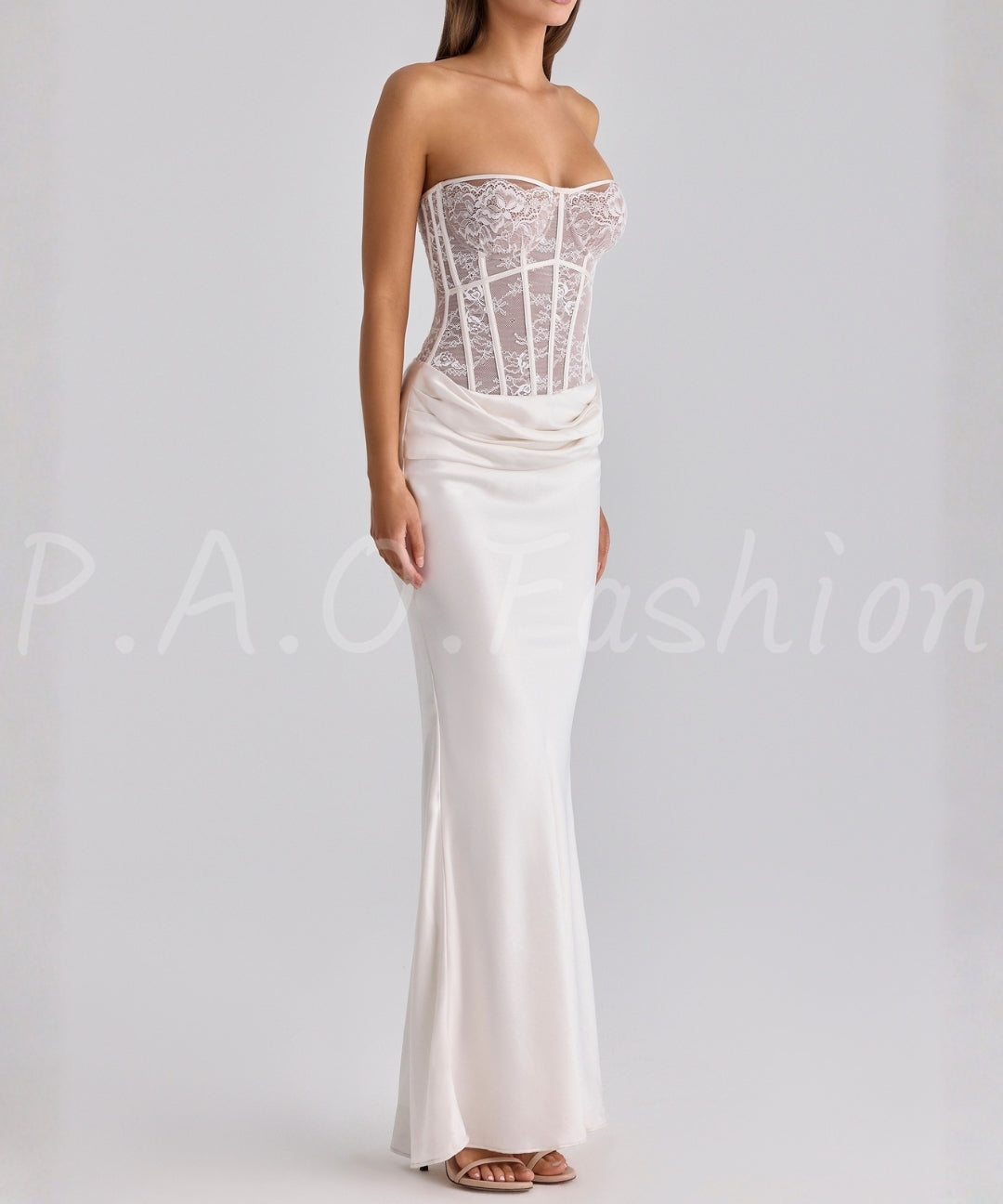 Ruched Mesh Mermaid Maxi Dress[Available Now]