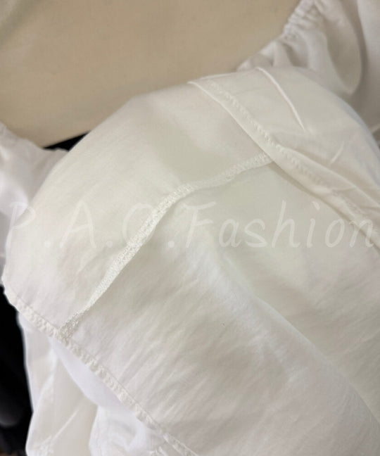 Off-Shoulder Ruffle Corset Maxi Dress