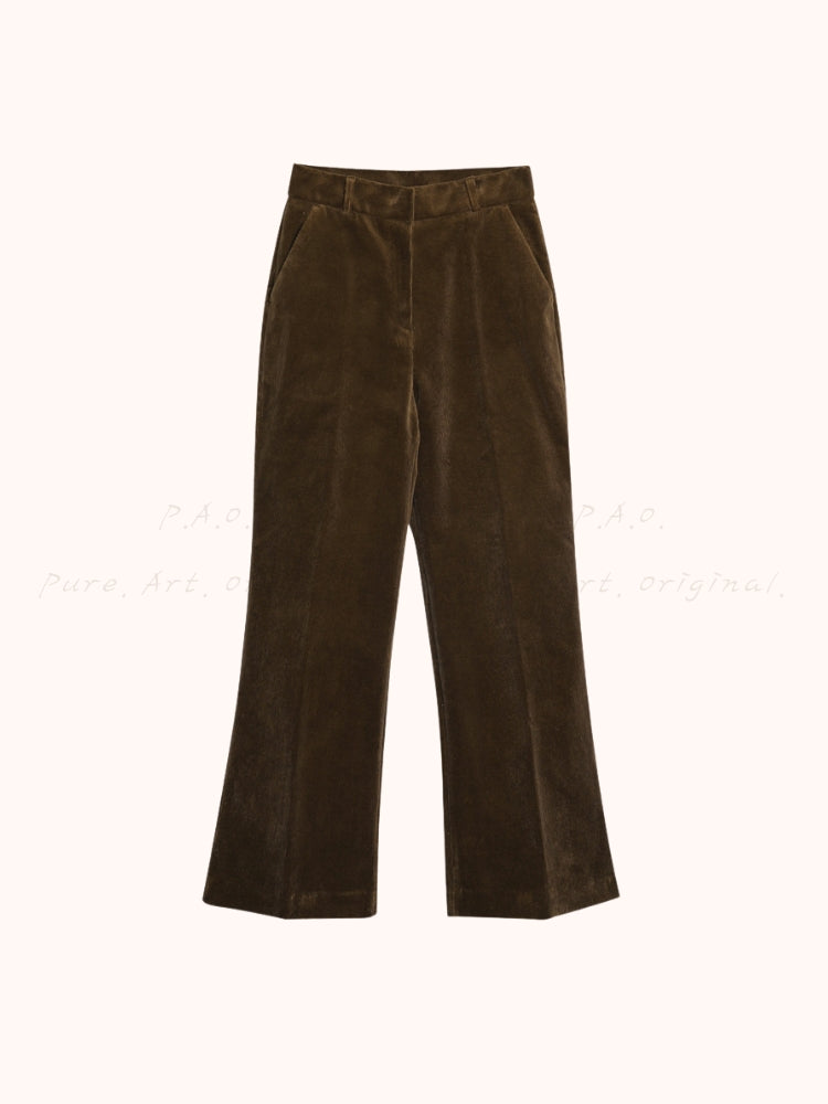 Corduroy Wide-Leg Pants