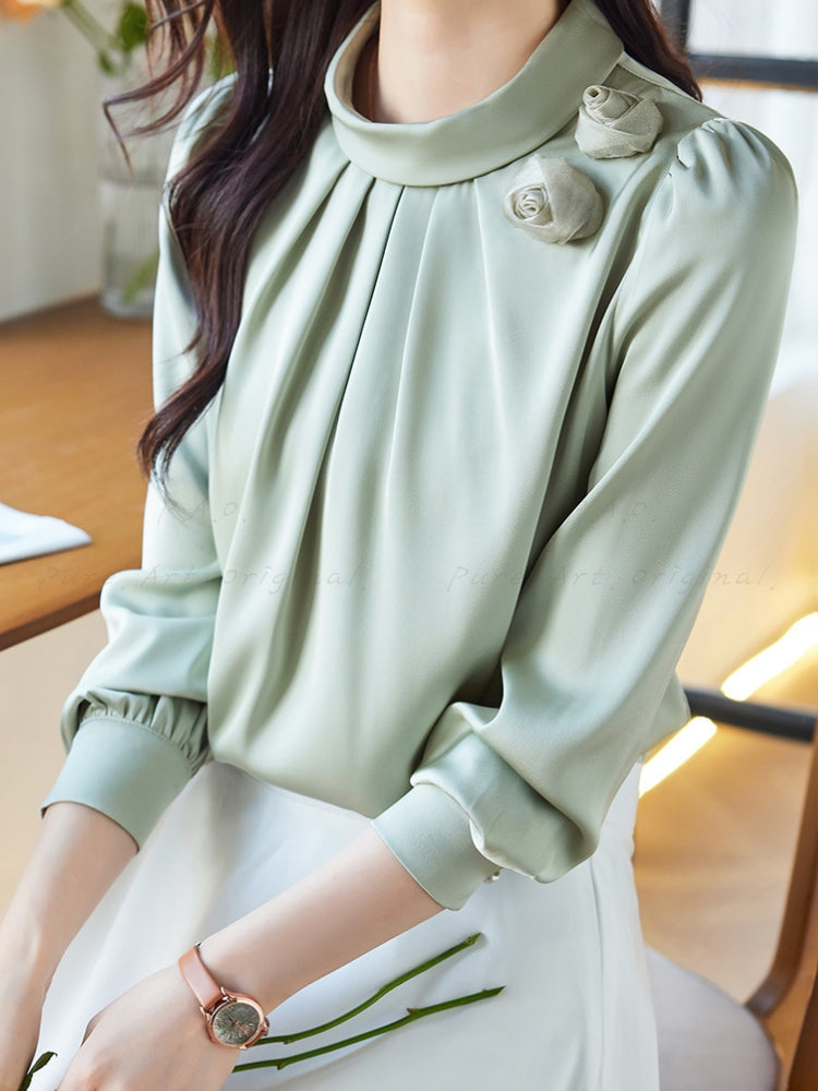 Chiffon & Lace Blouse