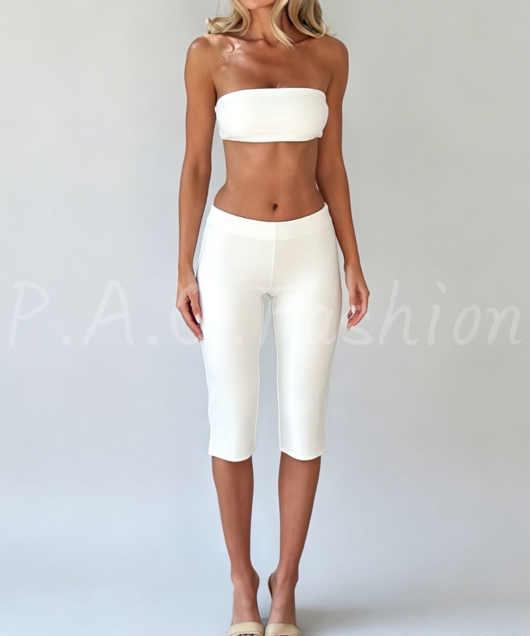 Strapless Tie-Back Capri Set