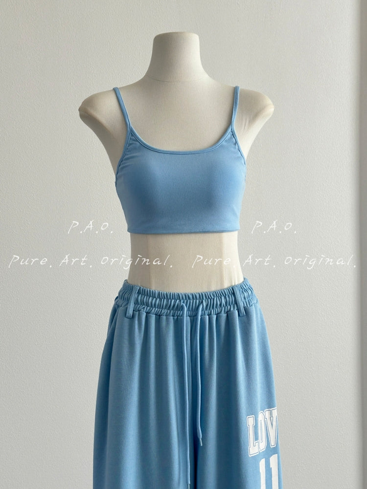 Haven Leisure Ribbed Tank & Wide‑Leg Sweatpants Set