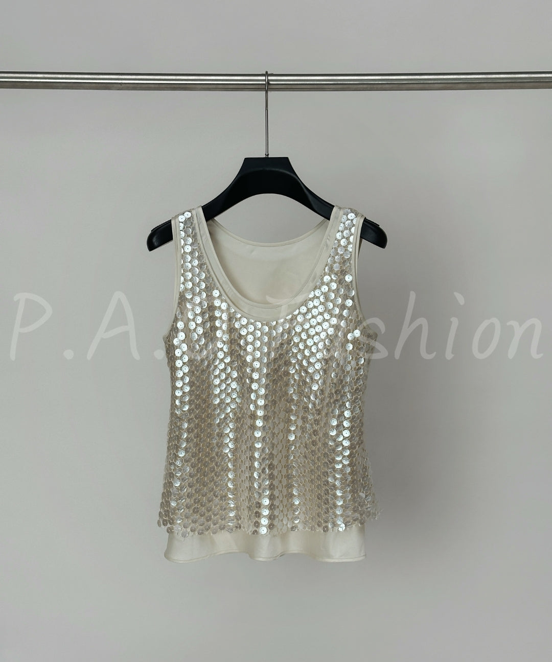 Sequin Layered Sleeveless Tank
