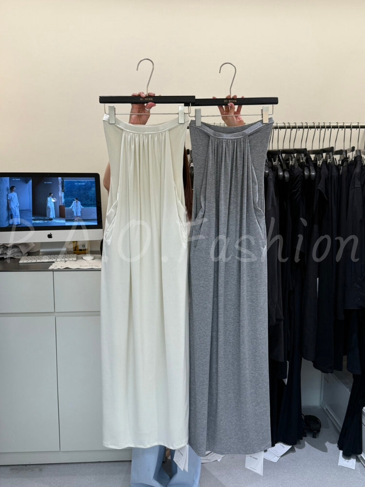 Lyocell Strapless Maxi Dress