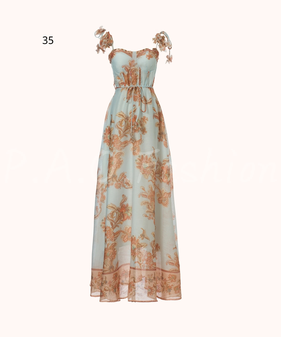 Floral Print Strap Maxi Dress[Available Now]