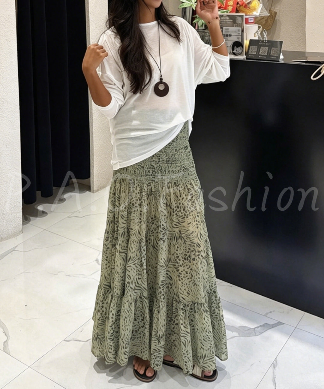 Leopard Print Tiered Ruffle Skirt[Available Now]