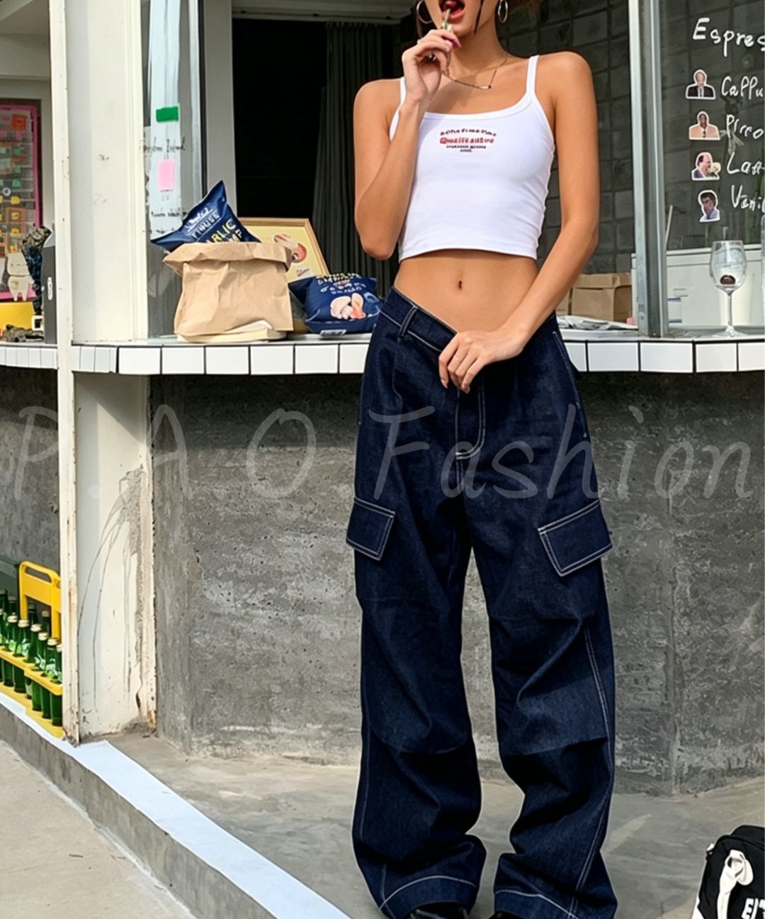 Utility Wide-Leg Jeans