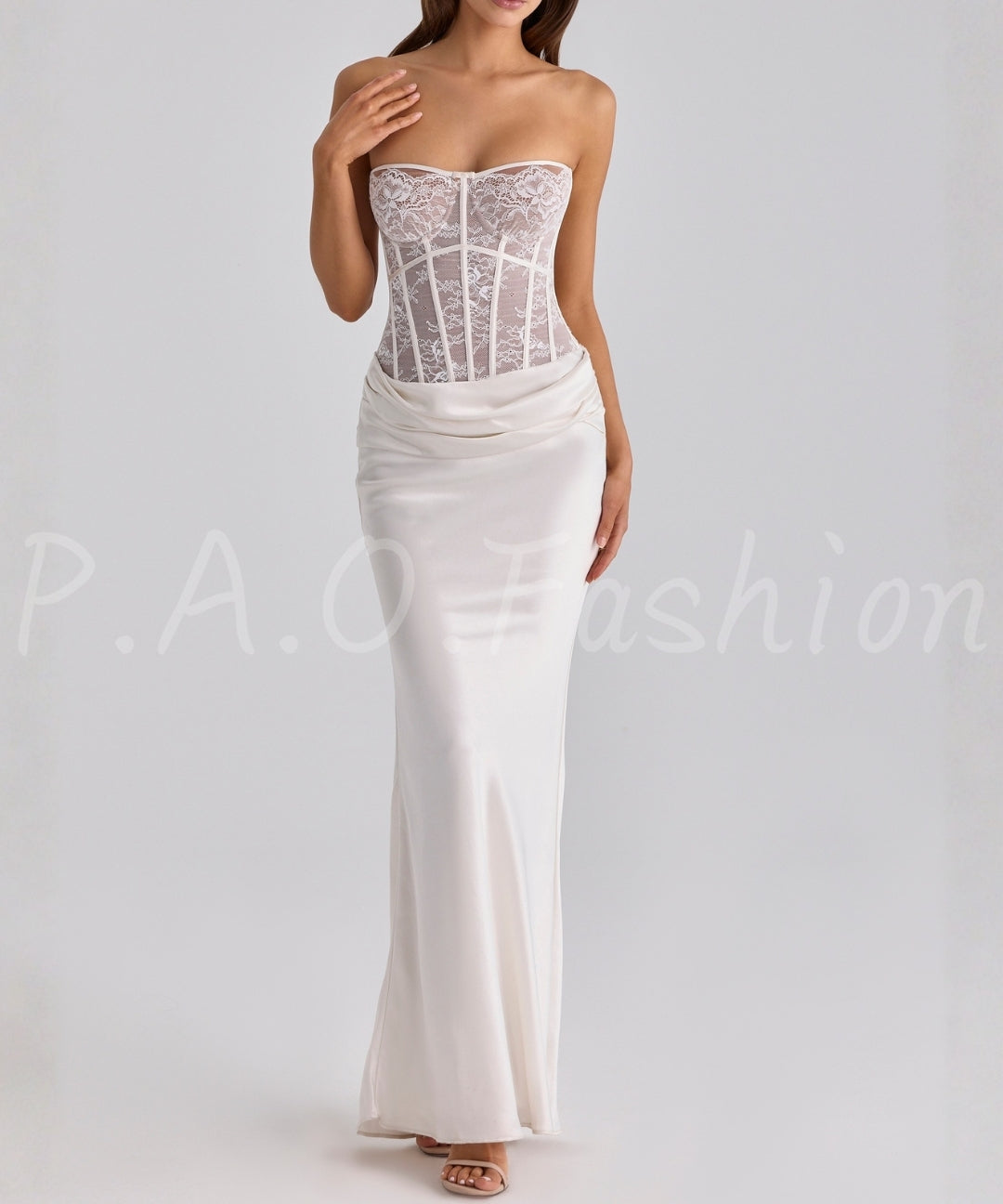 Ruched Mesh Mermaid Maxi Dress[Available Now]