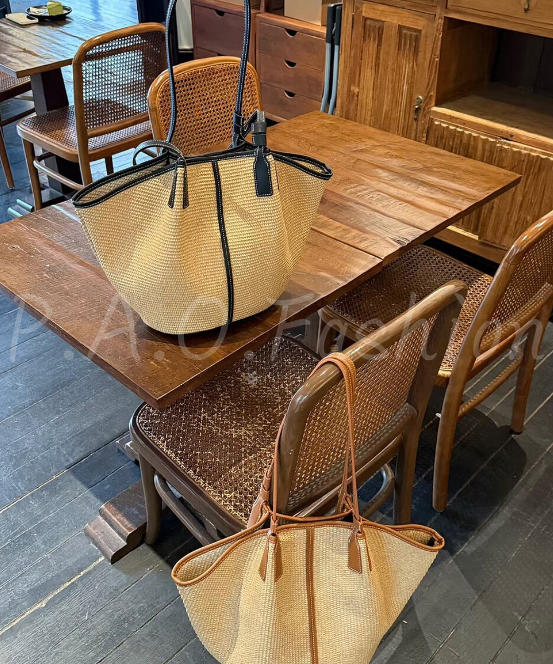 Raffia Woven Large Capacity Tote Bag