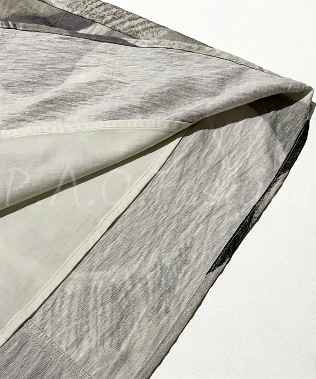 Abstract Print Linen-Blend Wrap Skirt[Available Now]