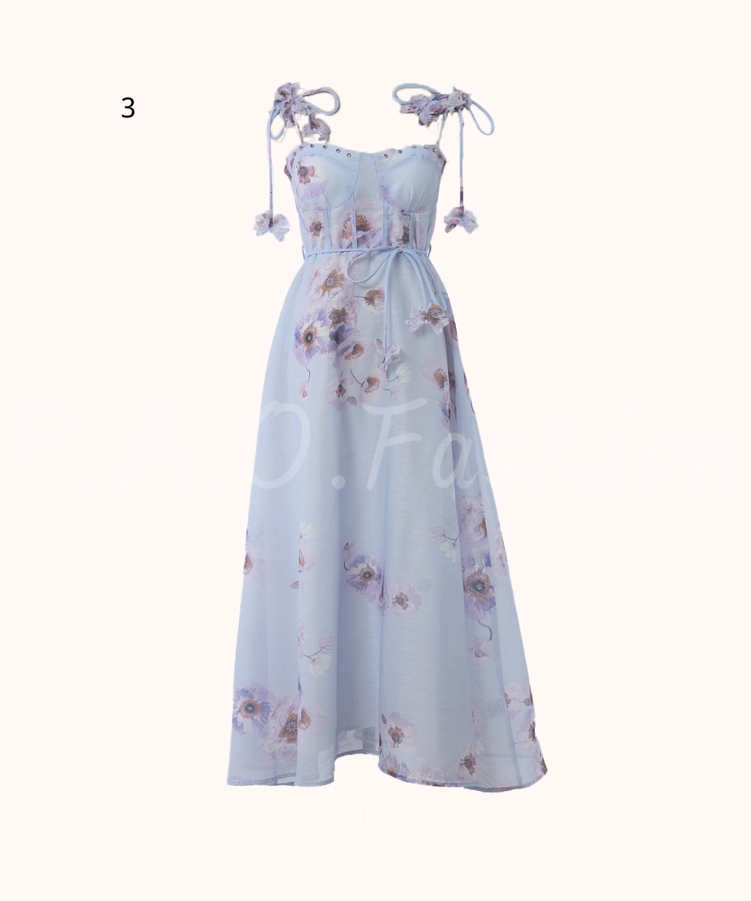 Floral Print Strap Maxi Dress[Available Now]