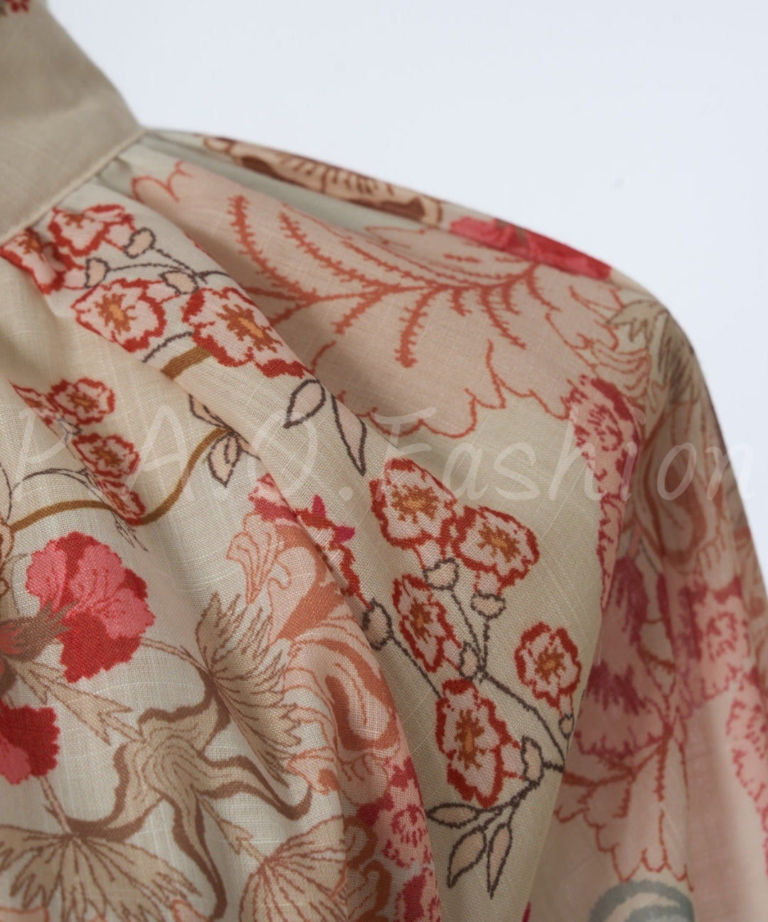 Vintage Floral High Neck Shirt & Shorts Set[Available Now]