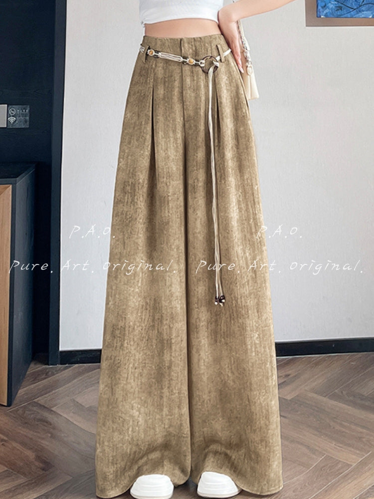 Boho Linen Blend Wide Leg Pants