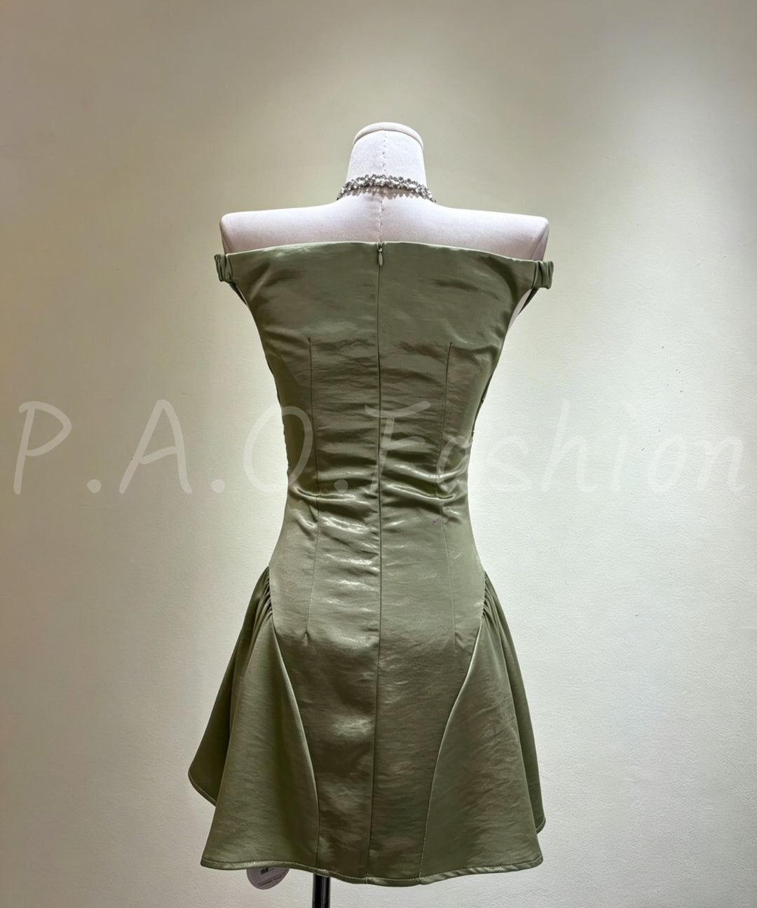 Satin One-Shoulder A-Line Dress[Available Now]