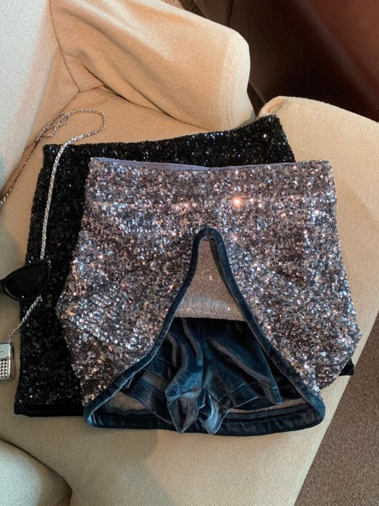 Sequin Mini Skort