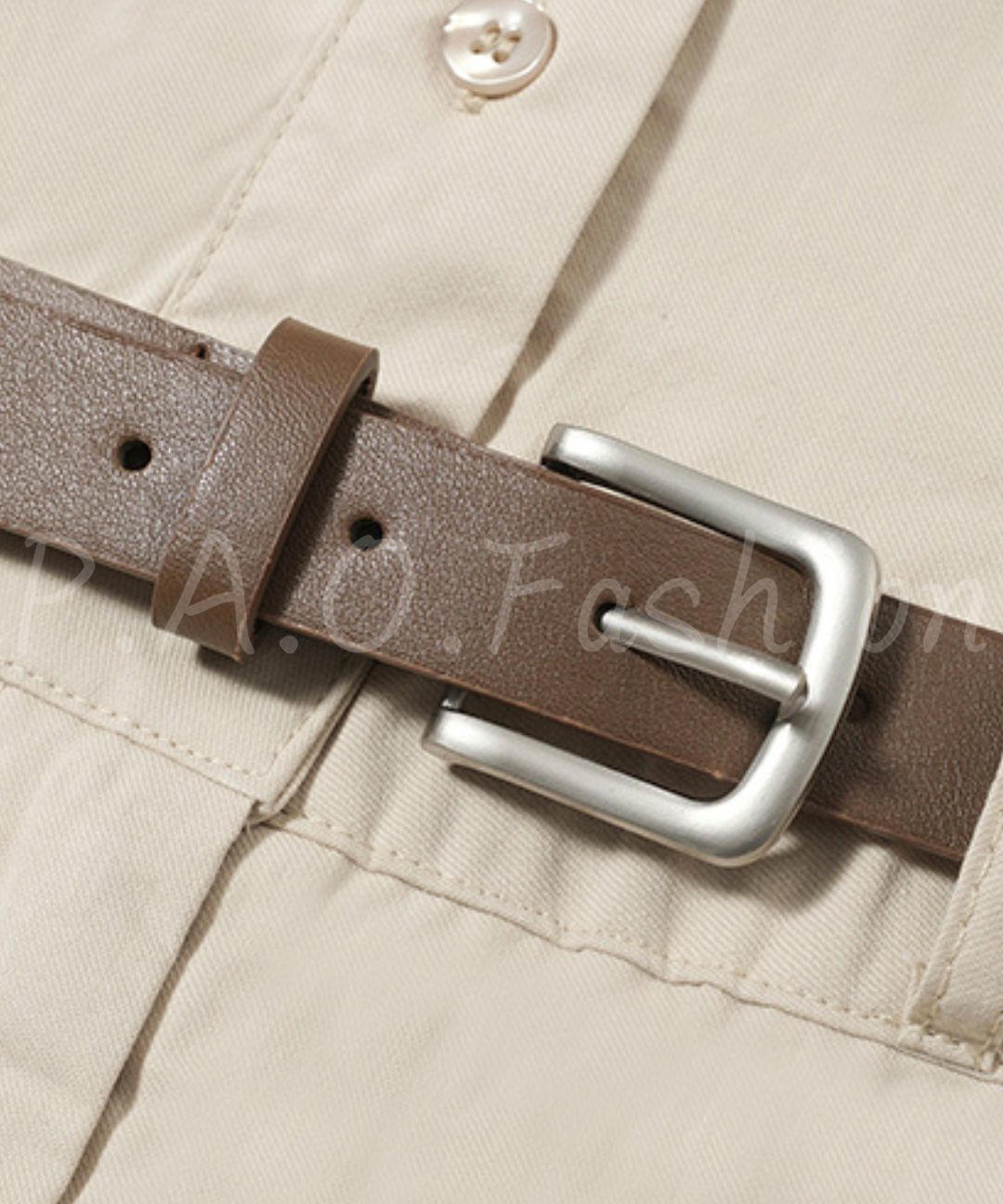 Utility Belted Cotton Maxi Dress